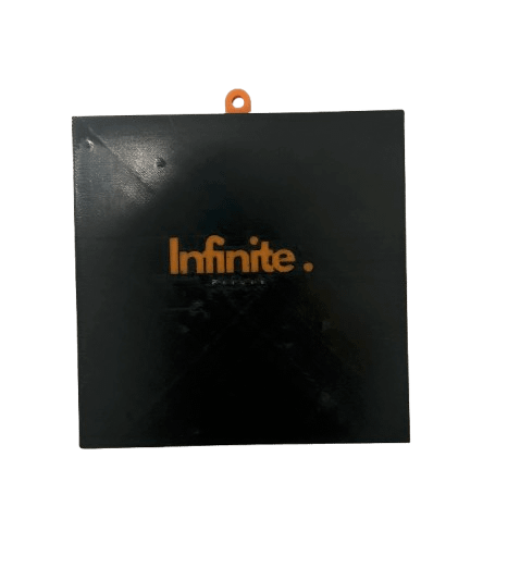 Infinite Prints Logo Keychain | Large | Orange, Black, White product image (3)