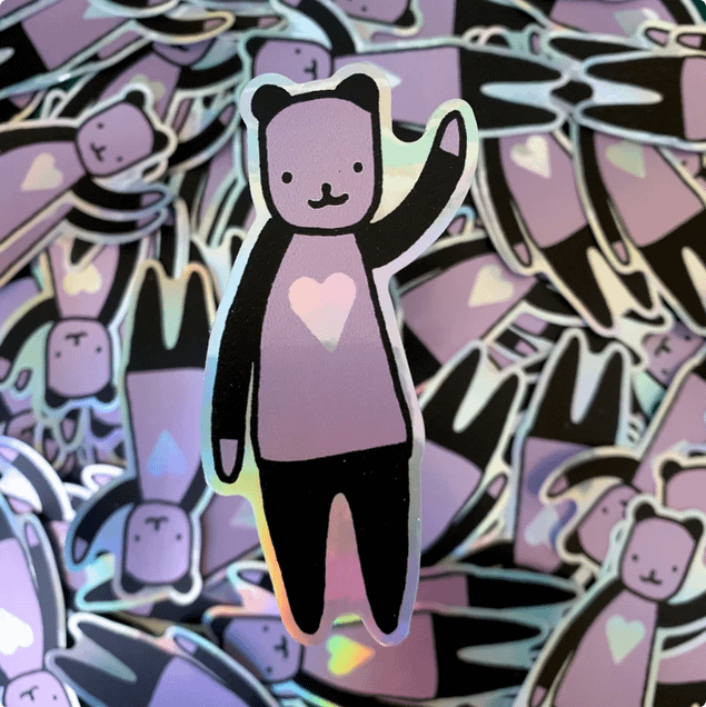 Hello Holo Bear sticker product image (1)