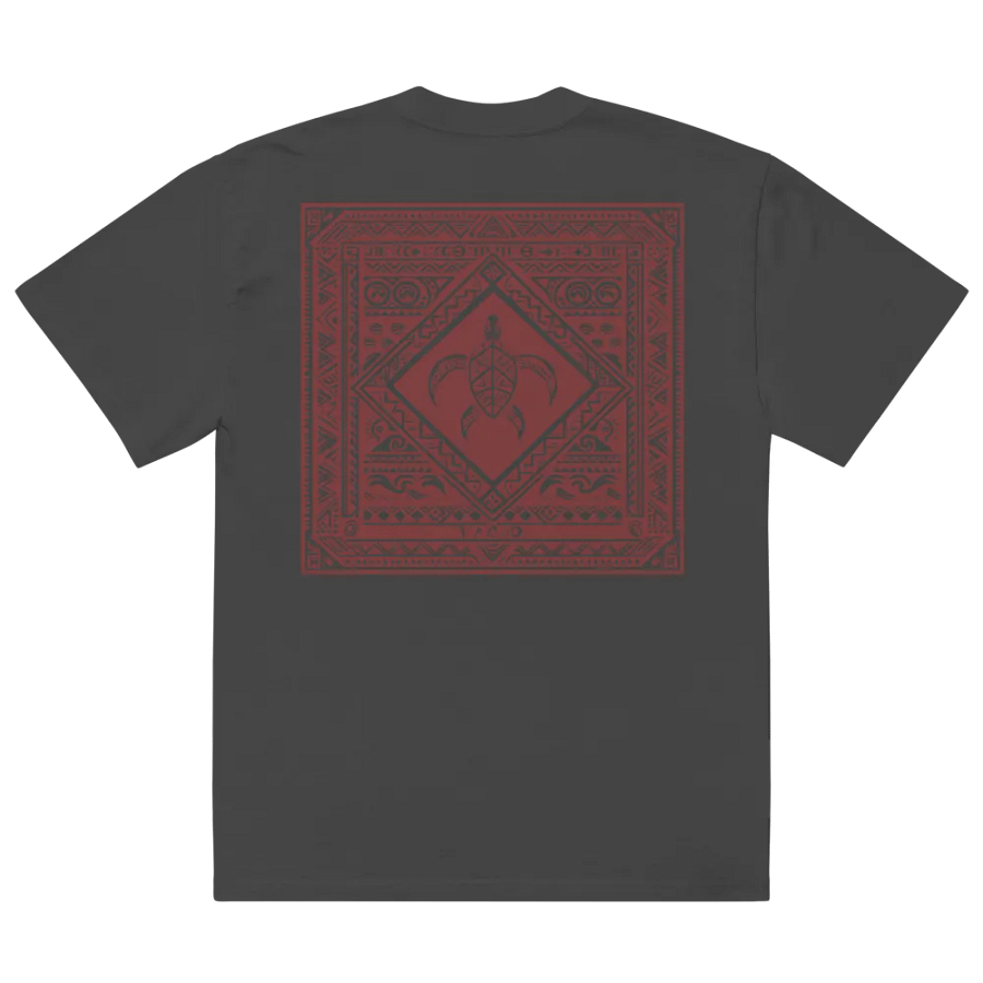 VACIO Tribal Turtle Premium Oversized Faded T-Shirt product image (3)