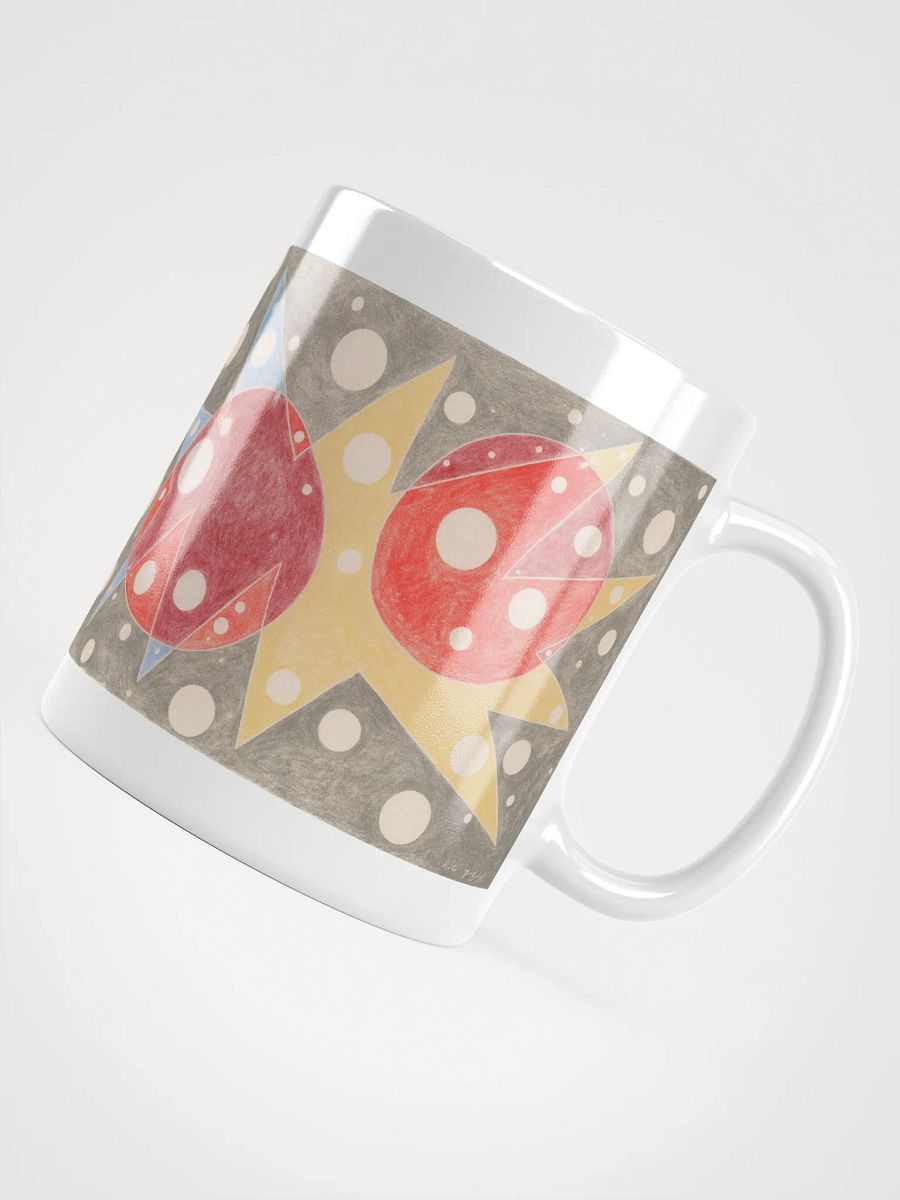 Cartoon Conflict and Curiosity White Glossy Mug product image (6)
