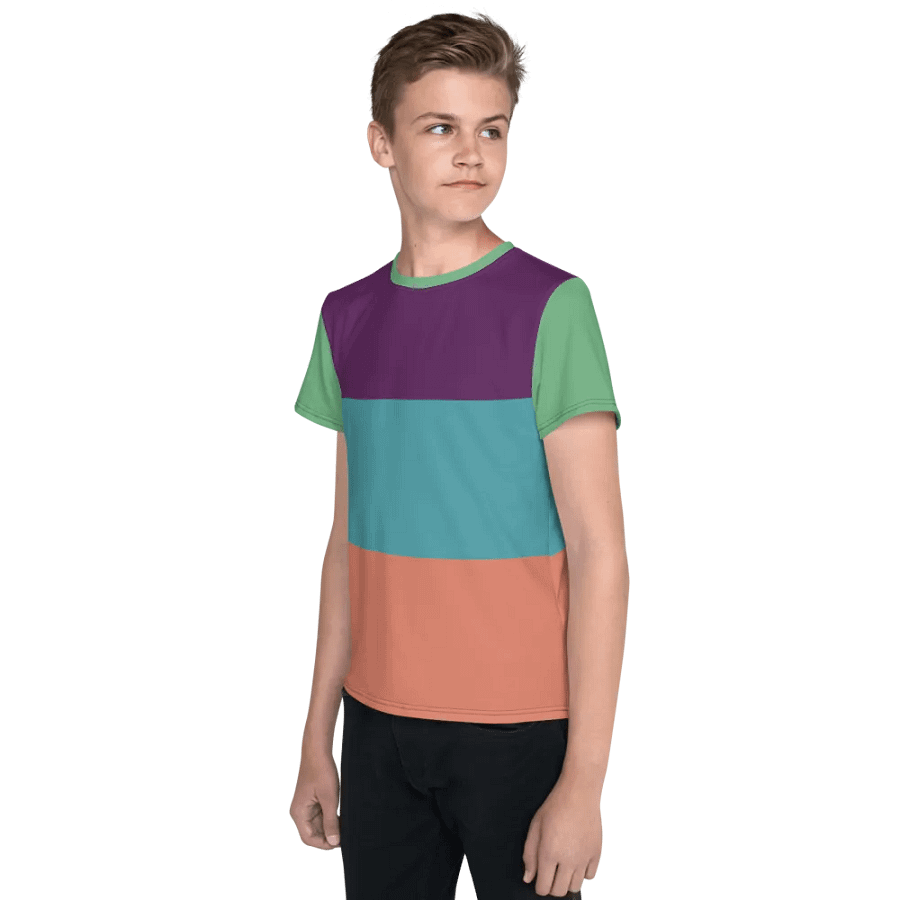 Cool Multicolor Youth Crew Neck Tee product image (3)