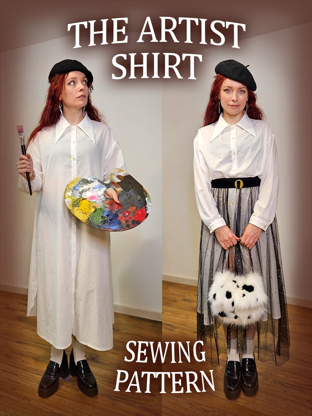 Artist oversize shirt sewing pattern product image (1)