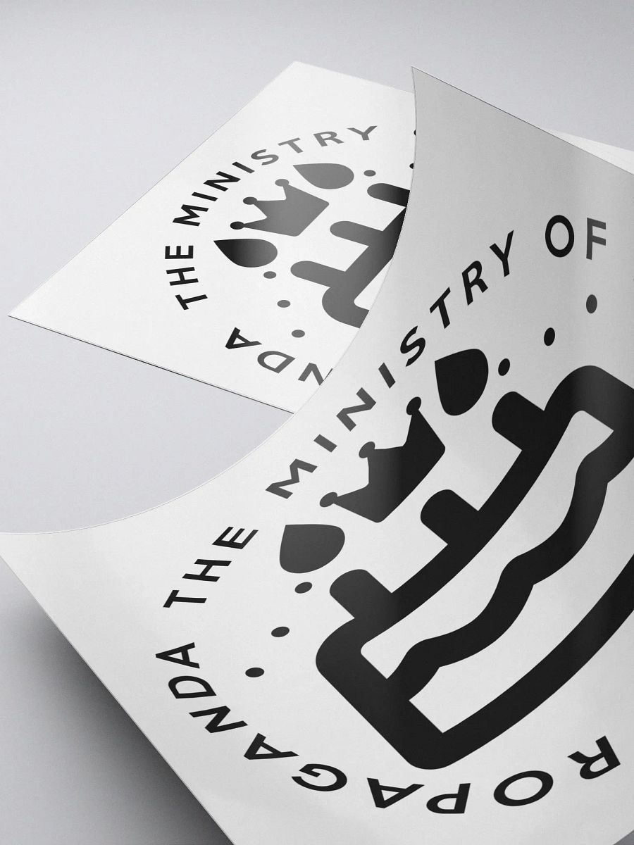 Ministry of Birthday Propaganda Sticker (Monochrome) product image (4)