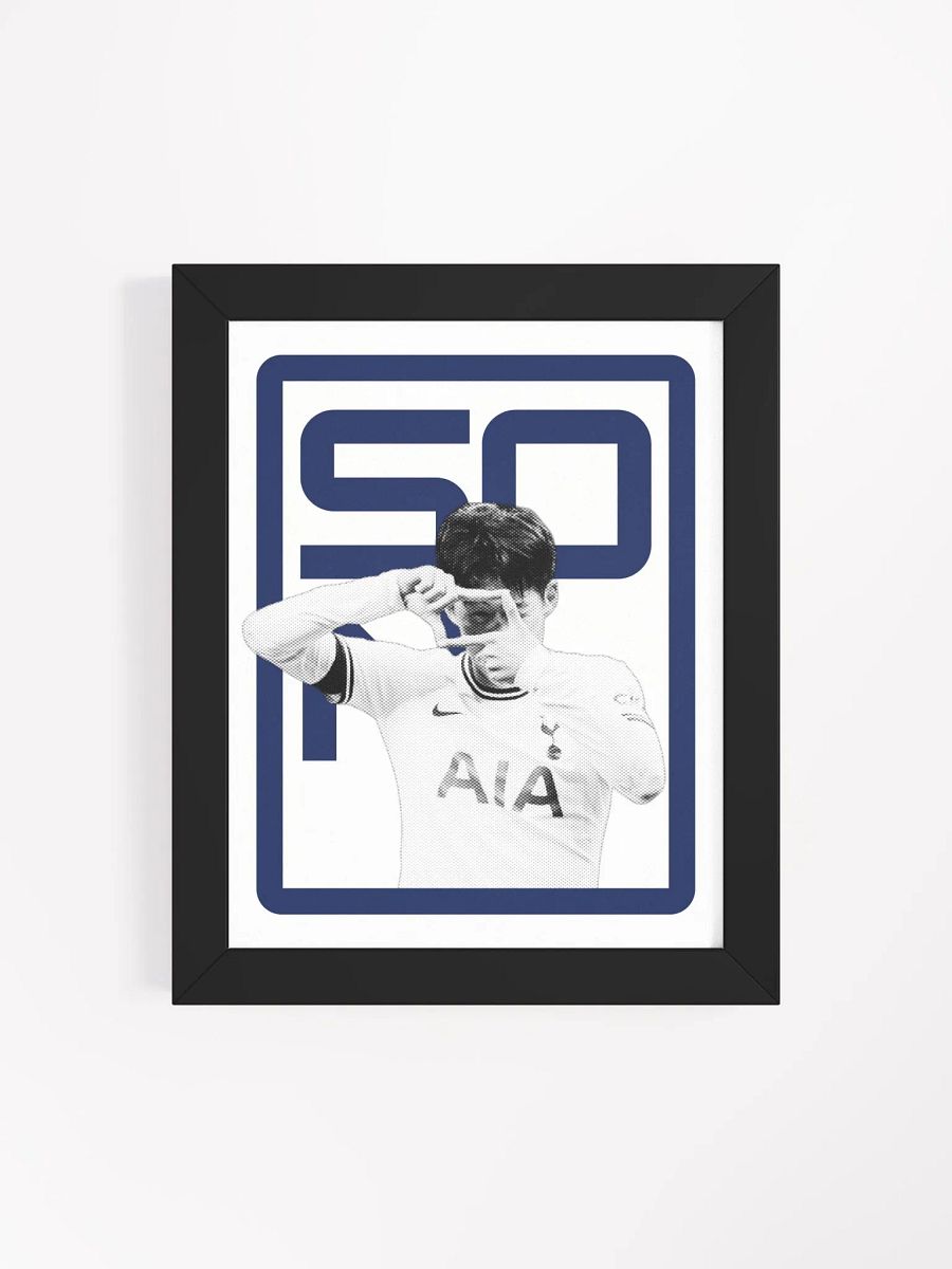 Son Heung-min BW Tottenham Hotspur Name Art Framed Print product image (2)