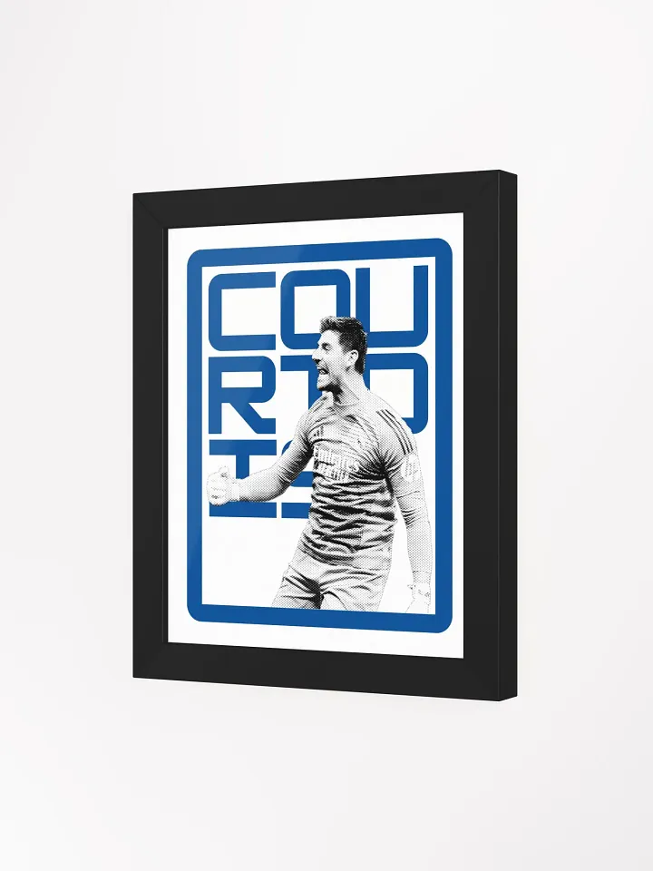Thibaut Courtois BW Real Madrid Name Art Framed Print product image (2)
