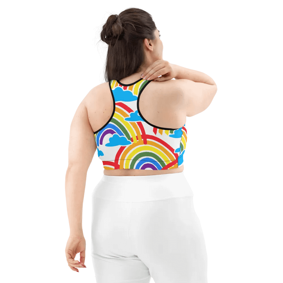 Whimsical Rainbow Clouds Sports Bra product image (11)