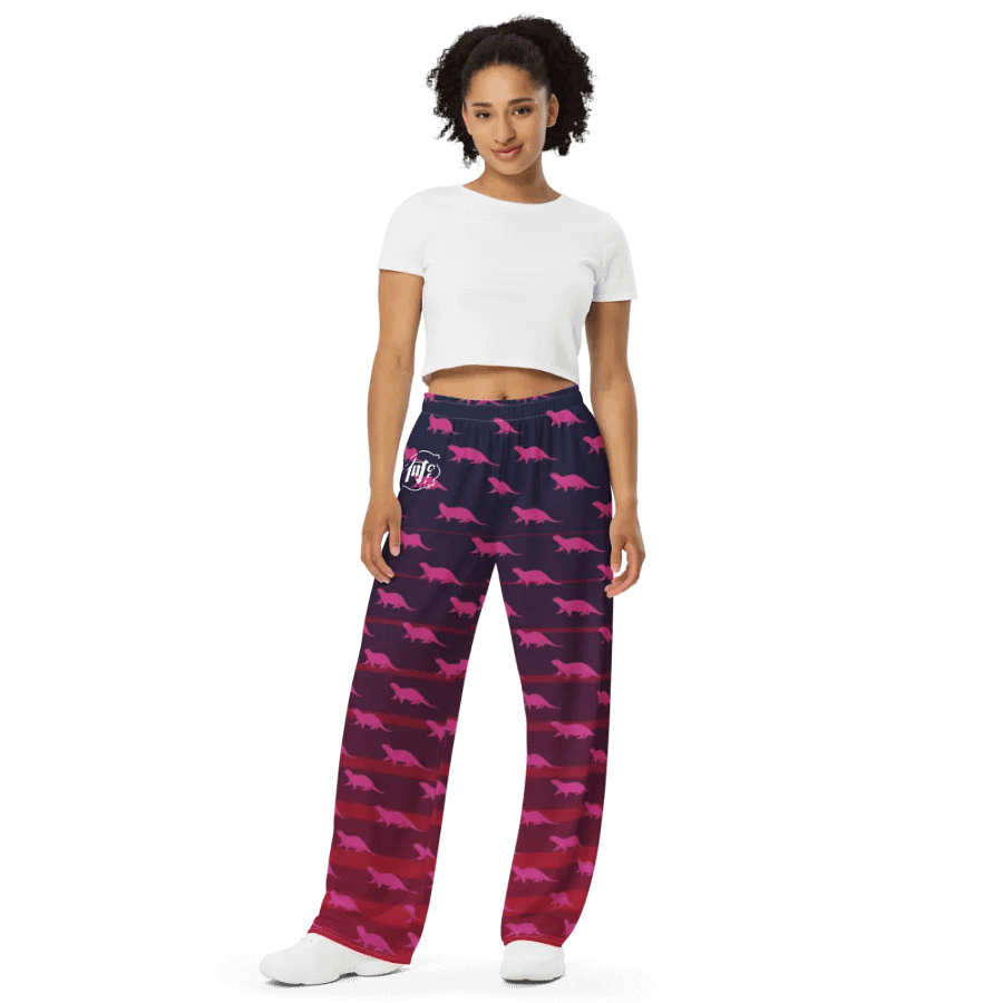 Otters on the Horizon Unisex Wide-Leg Pants product image (8)