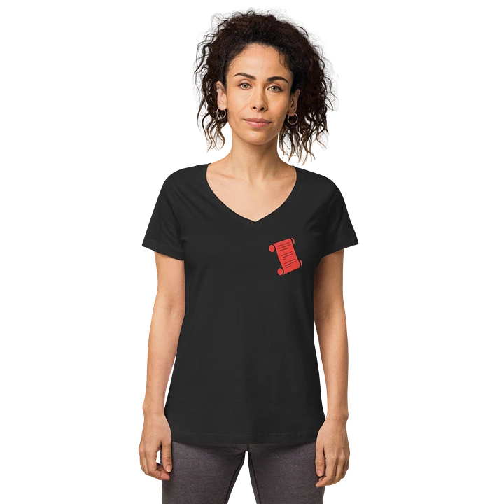 The Forbidden Scrolls Logo Women's Fitted V-Neck Tee product image (1)