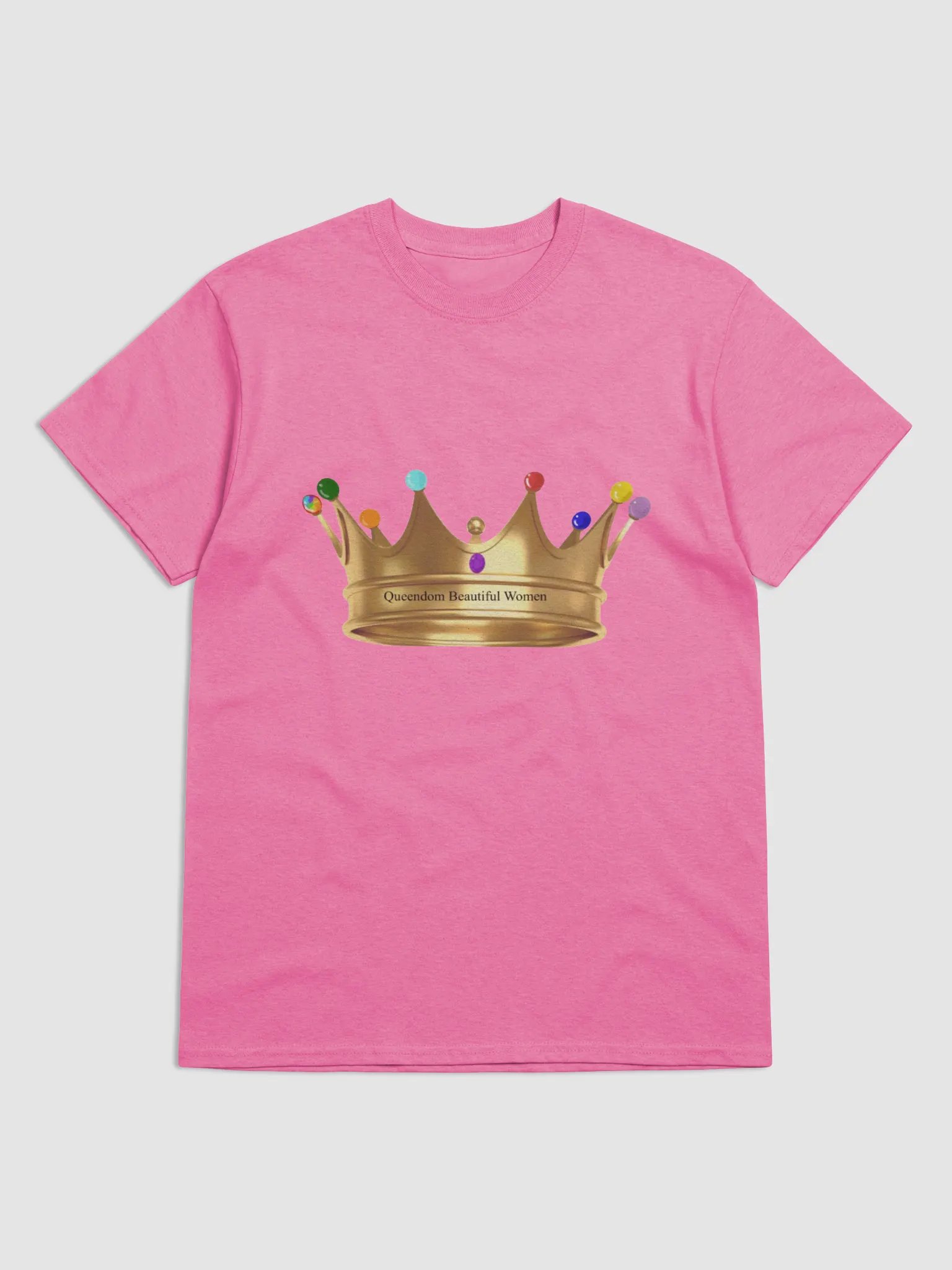 Queendom Beautiful Women Crown Gemstone T-Shirt /A (TM) product image (1)