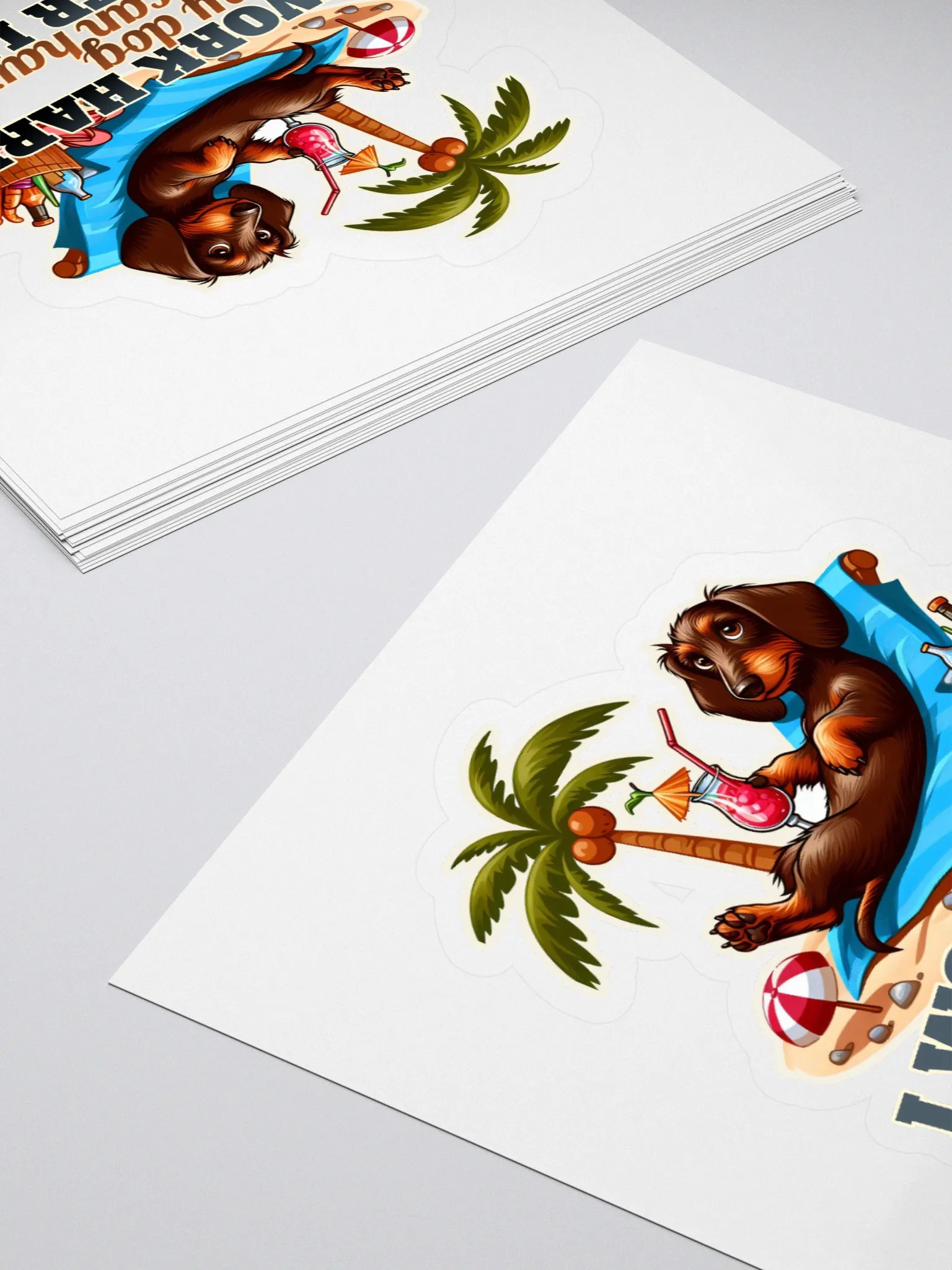 Work Hard – Dachshund Sticker Set product image (4)