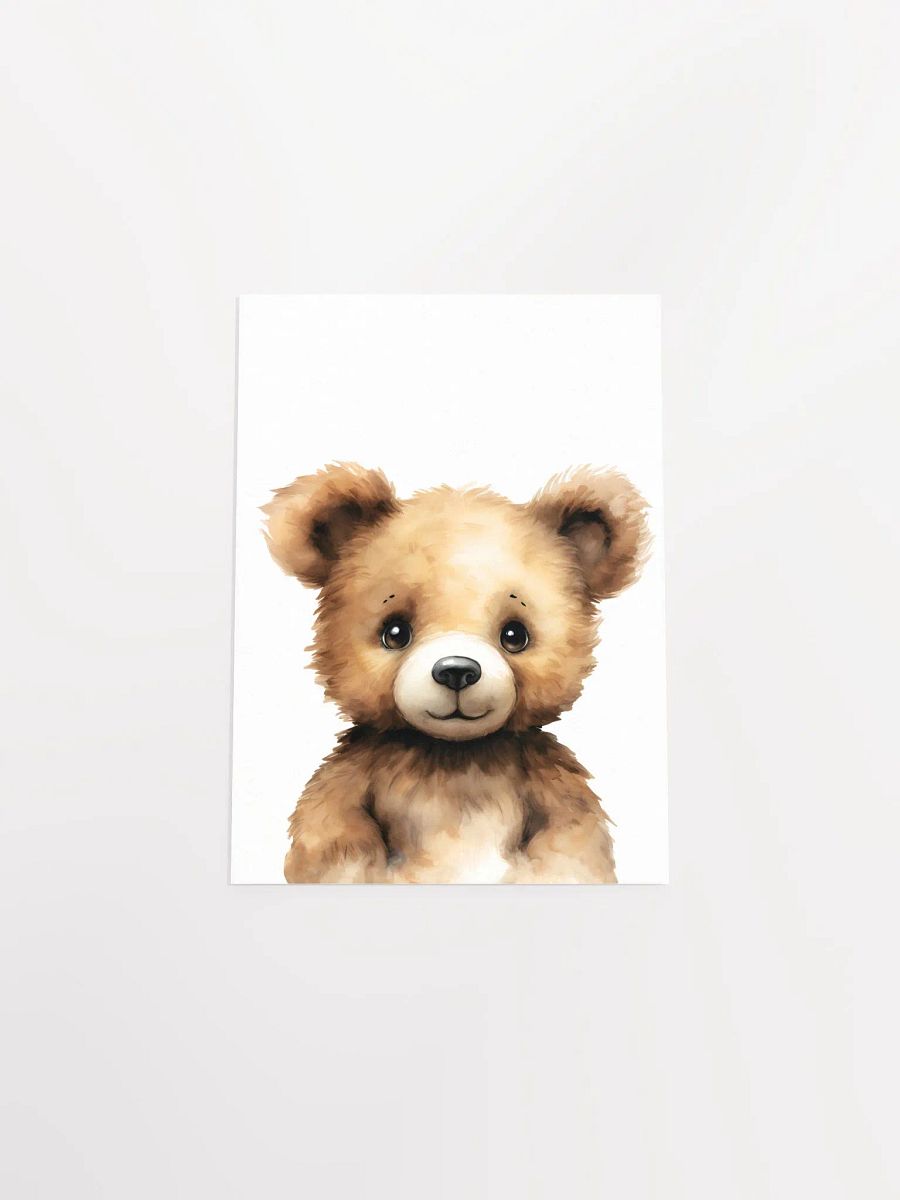Woodland Shy Brown Bear Nursery Decor Print product image (5)