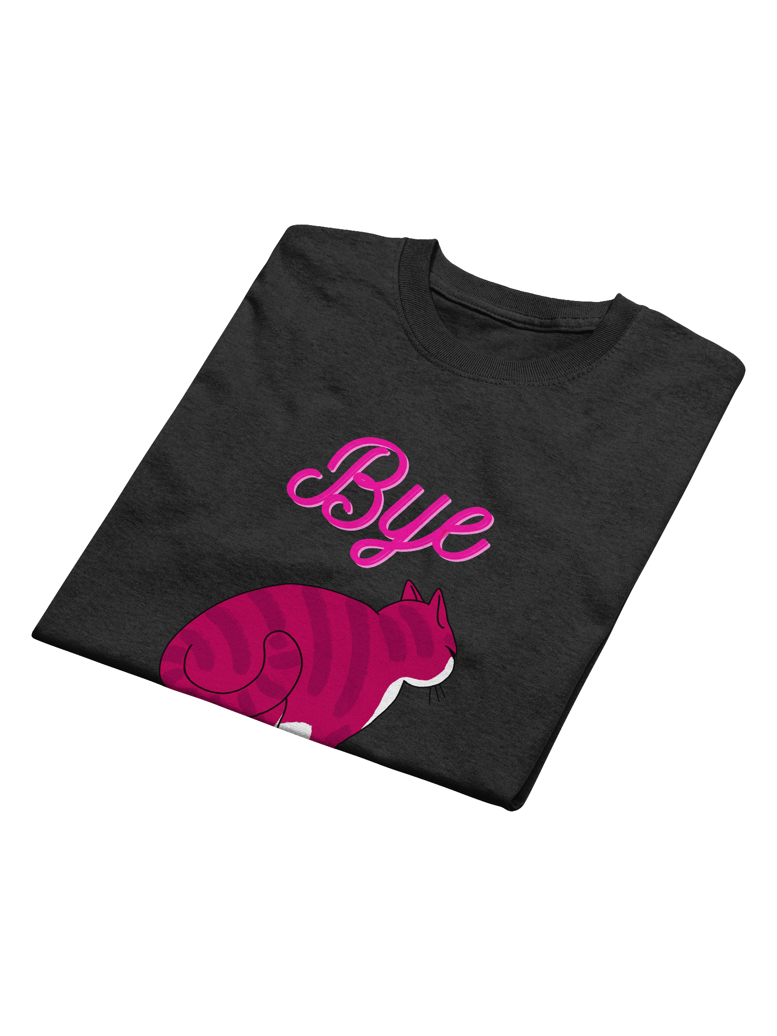 "Bye" Pink Skater Cat Classic T-shirt Multicolor product image (8)