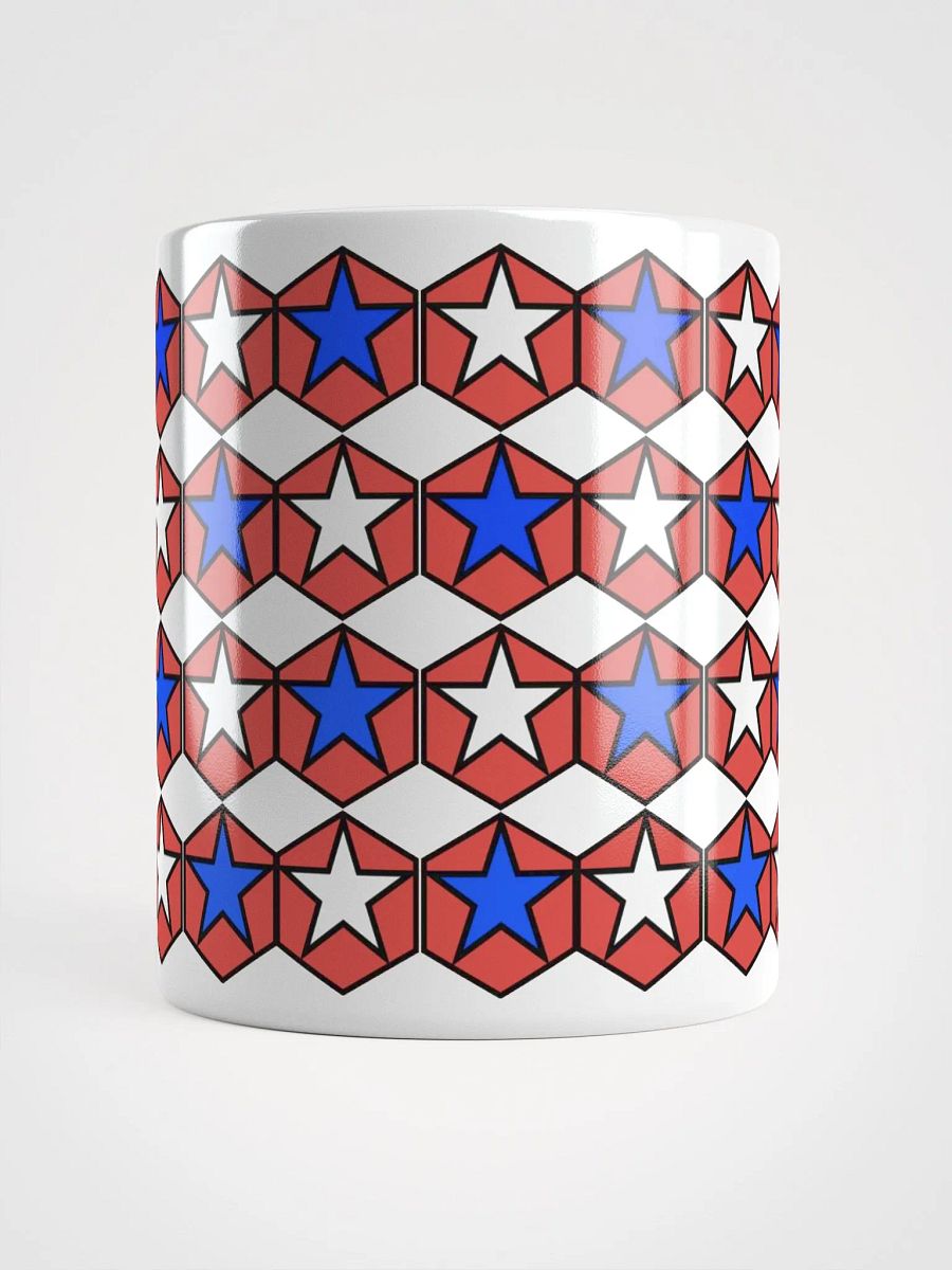 Stars Within Hexagons - Geometrical Design White Mug product image (18)
