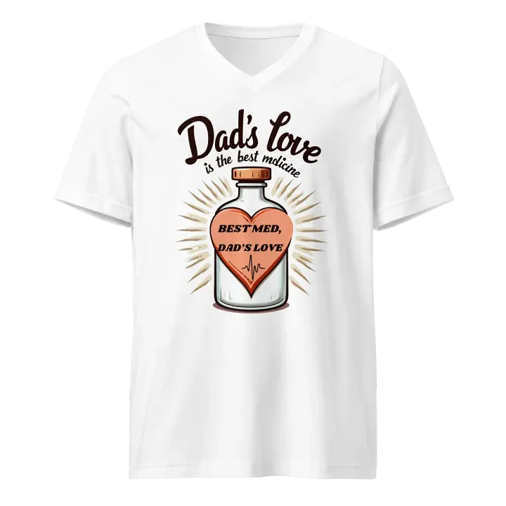 Dad's Love Medicine V-Neck Tee product image (1)