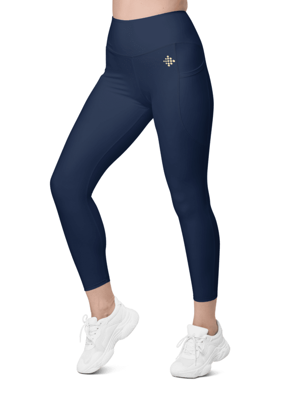 Abstract Blue Leggings with Pockets product image (1)
