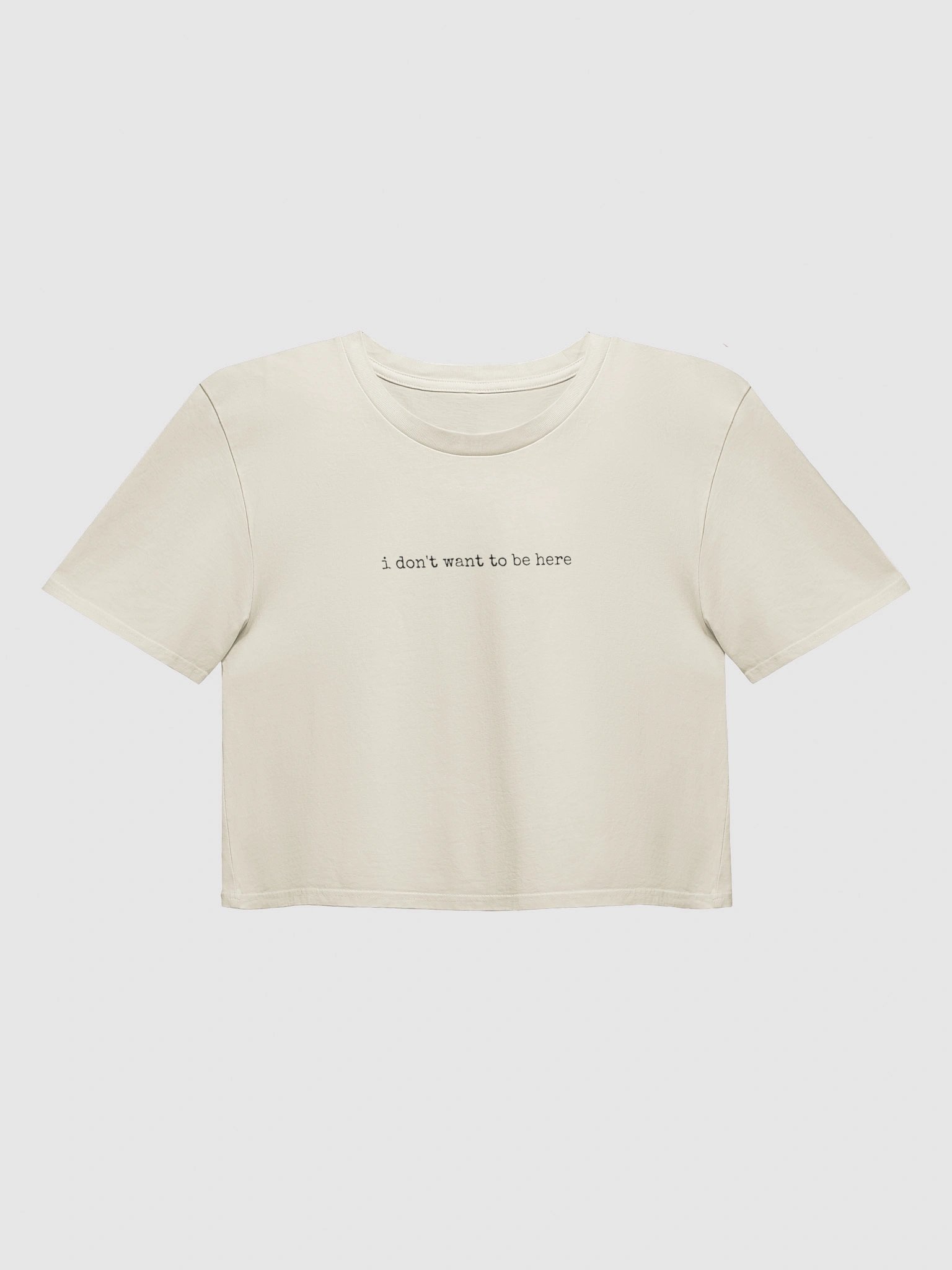 I Don't Want To Be Here Y2K Crop Baby Tee - Sarcastic & Relatable Shirt product image (5)