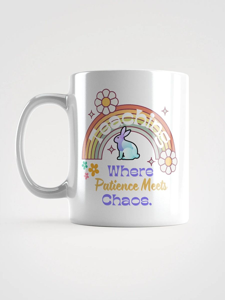 Bunny Teaching Where Patience Meets Chaos, Teachers White Ceramic Mug product image (6)