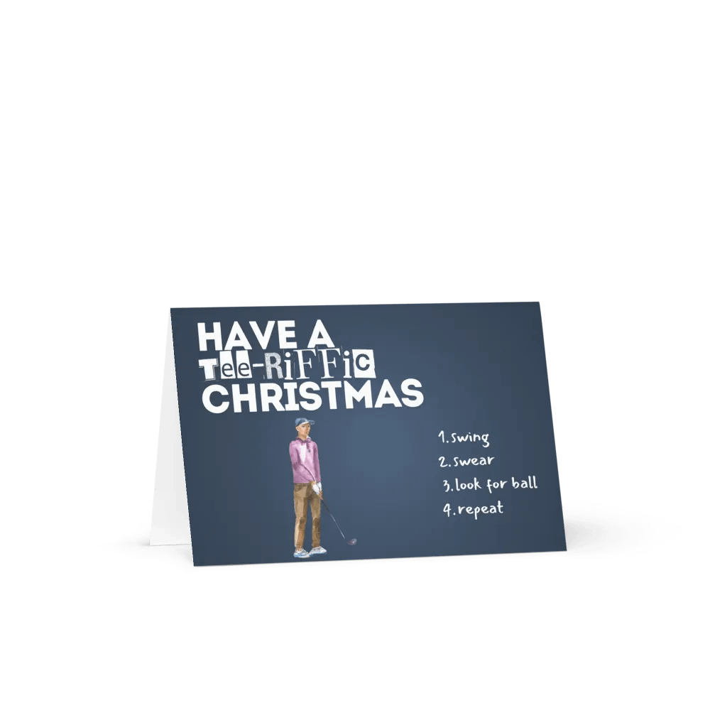 Golf Theme Christmas Card Golfer Funny Dad Holiday Greeting Card product image (6)