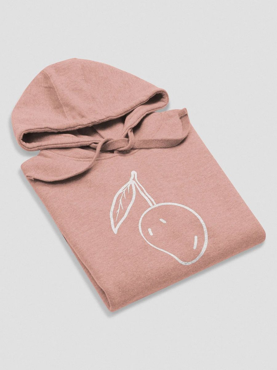 Mango Fruit Hoodie Cotton Heritage Unisex Premium White Outline product image (63)