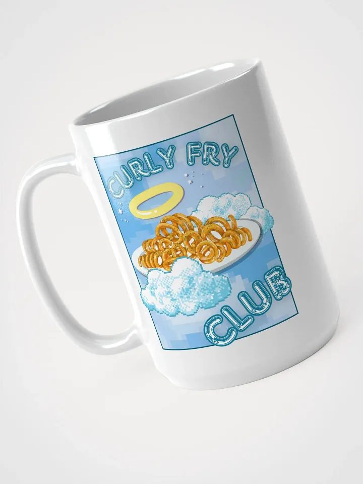 CURLY FRY CLUB white glossy mug product image (1)
