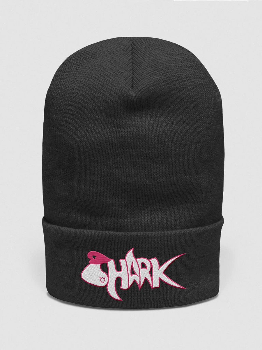 Pink Embroidered Shark Beanie product image (16)