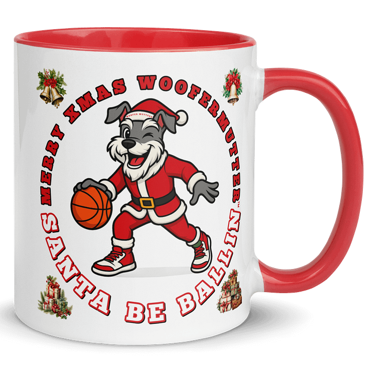 WooferMutter™ Santa Be Ballin Xmas Mug - Miniature Schnauzer product image (10)