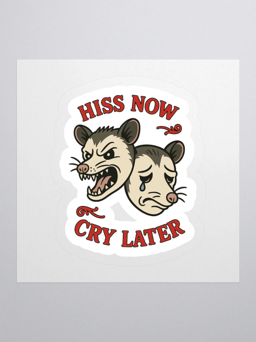 Hiss Now Cry Later Sticker product image (2)