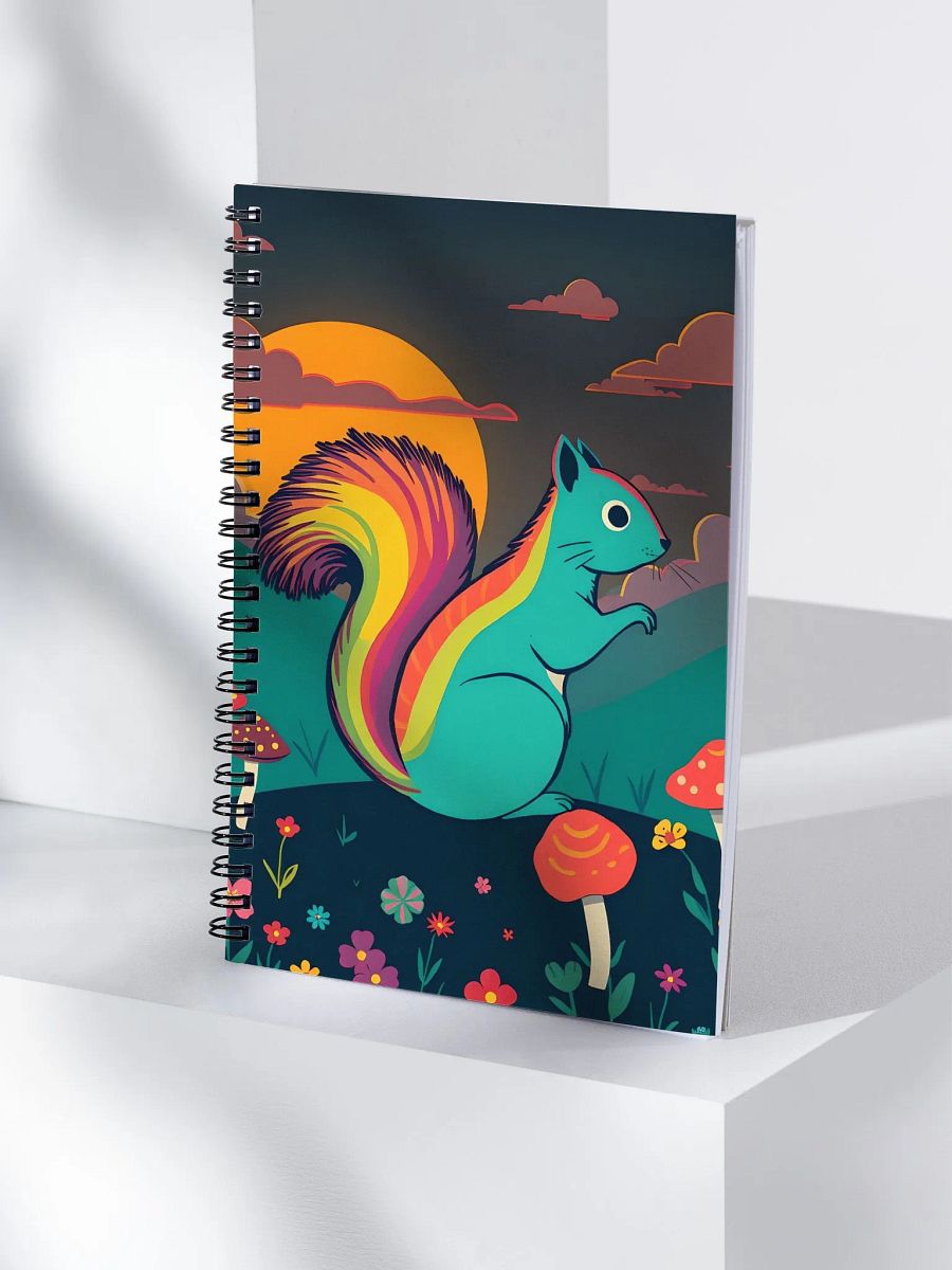 Whimsical Rainbow Squirrel Spiral Notebook product image (4)