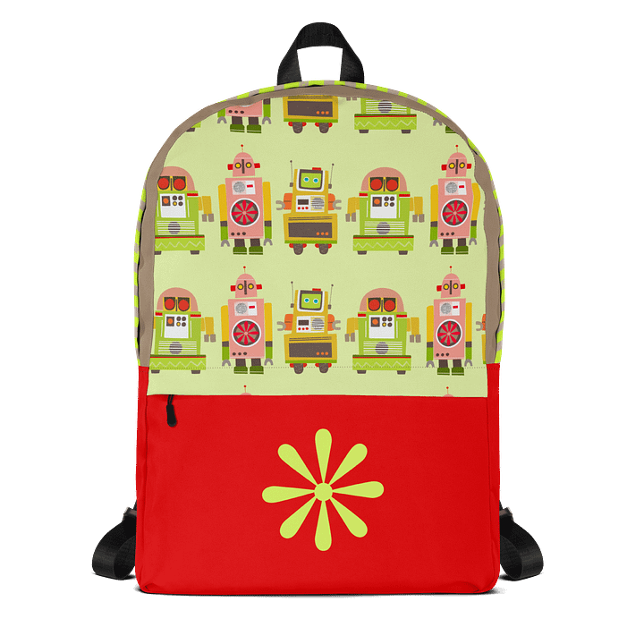 Atomic Robot Party - Backpack in Pink and Red product image (2)