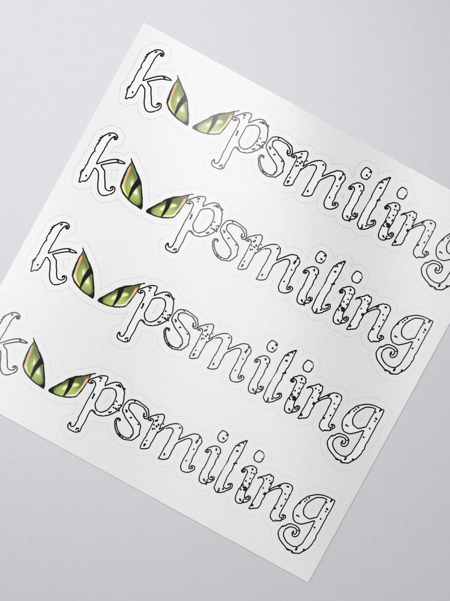 Keep Smiling w/eyes and white text sticker product image (2)