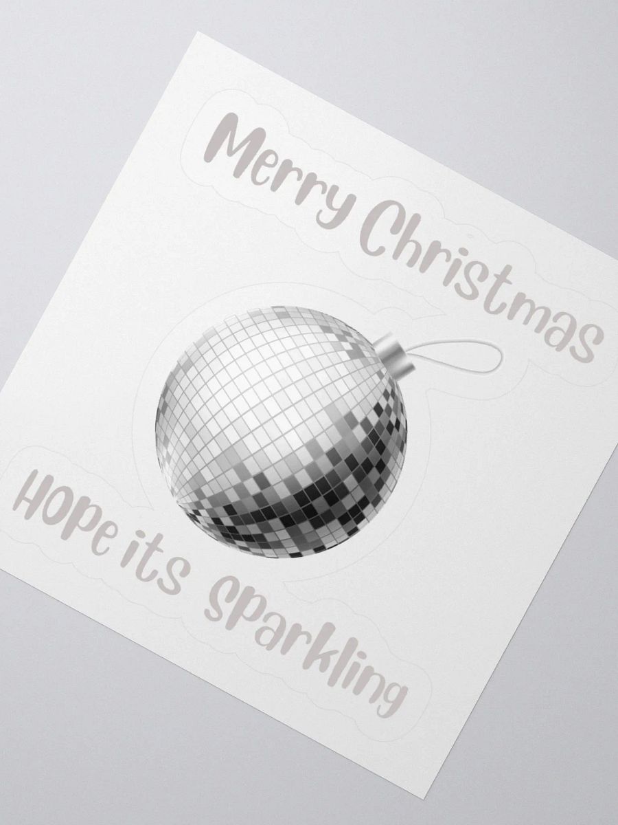 Sparkling Christmas Mirrorball Sticker - Silver product image (4)