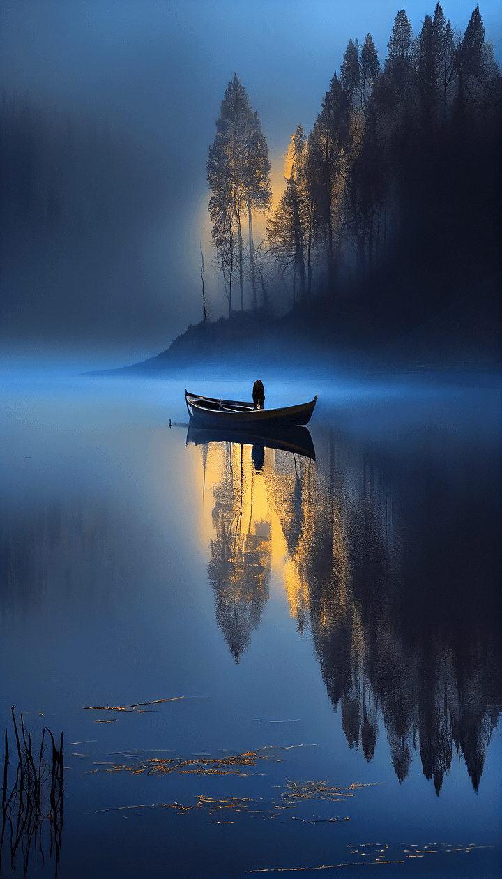 Misty Morning Glow Framed Matte Wall Art Canvas product image (1)
