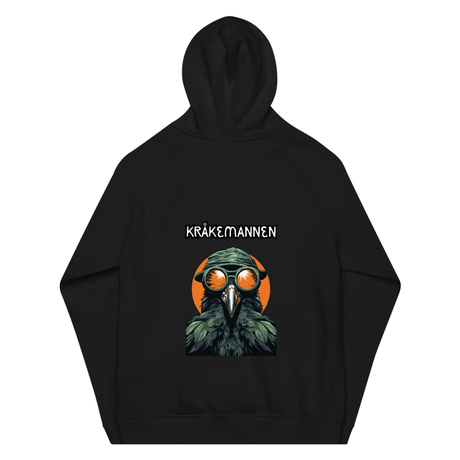 Unisex Eco Raglan Hoodie 🖤 THE NORWEGIAN CROW MAN product image (3)