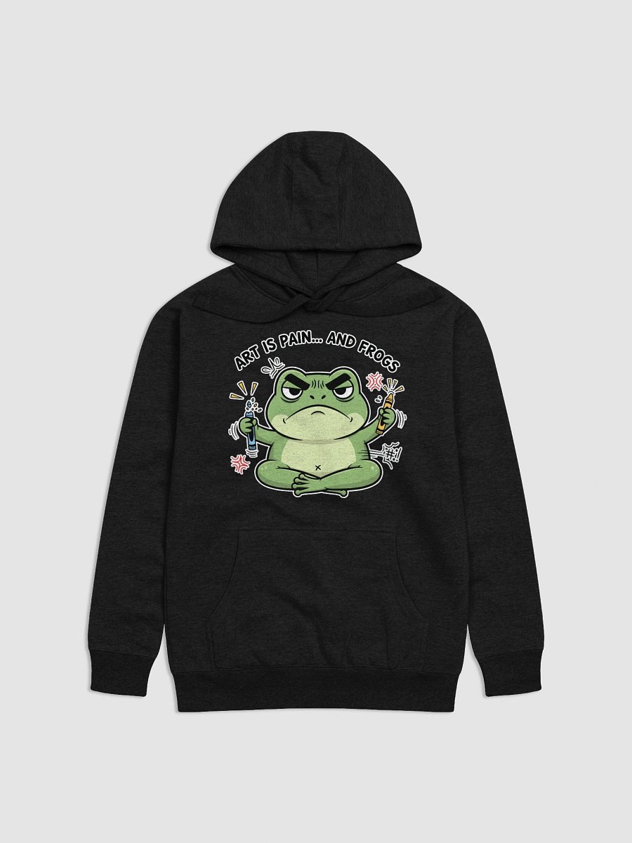 Grumpy Frog with Crayons Unisex Premium Hoodie product image (1)