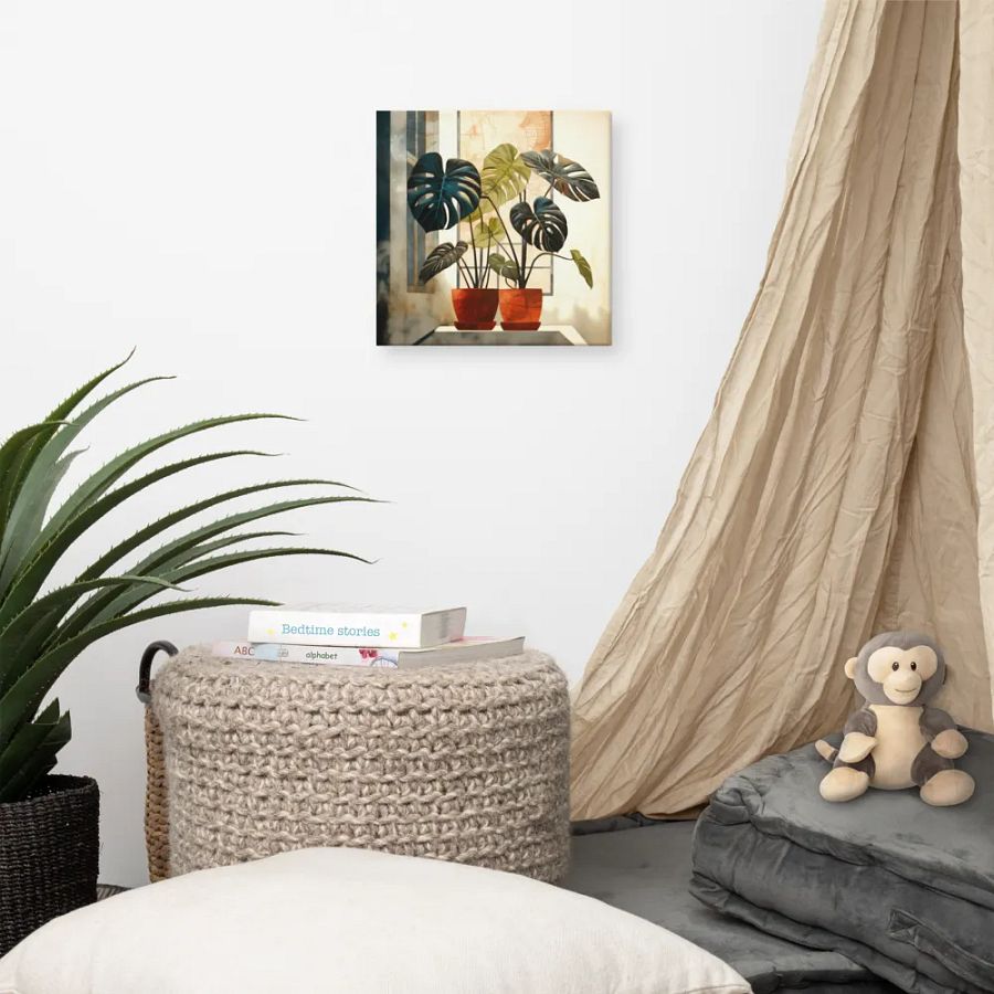 Art2401-07 Potted Plants Still Life - Canvas Print - sm product image (4)
