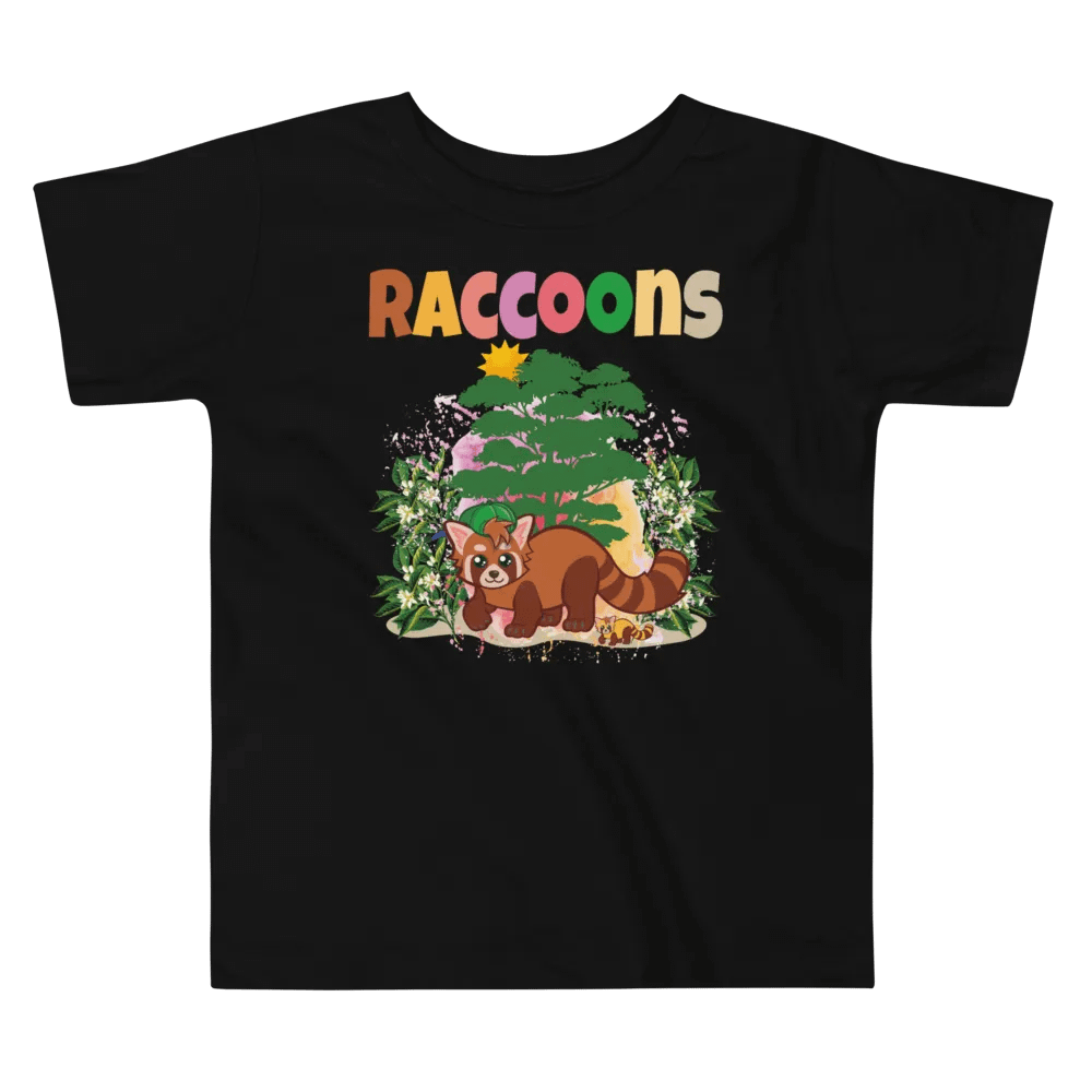 Raccoon Colorful Funny Cute Bella +Canvas Toddler T-Shirt – Funny Shirt, Best Gift for Kids product image (7)