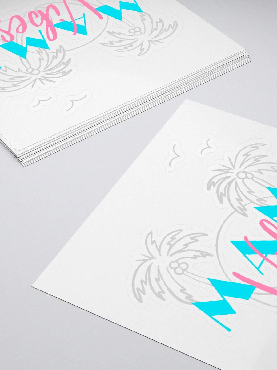 White Miami Vibes Kiss Cut Stickers product image (10)