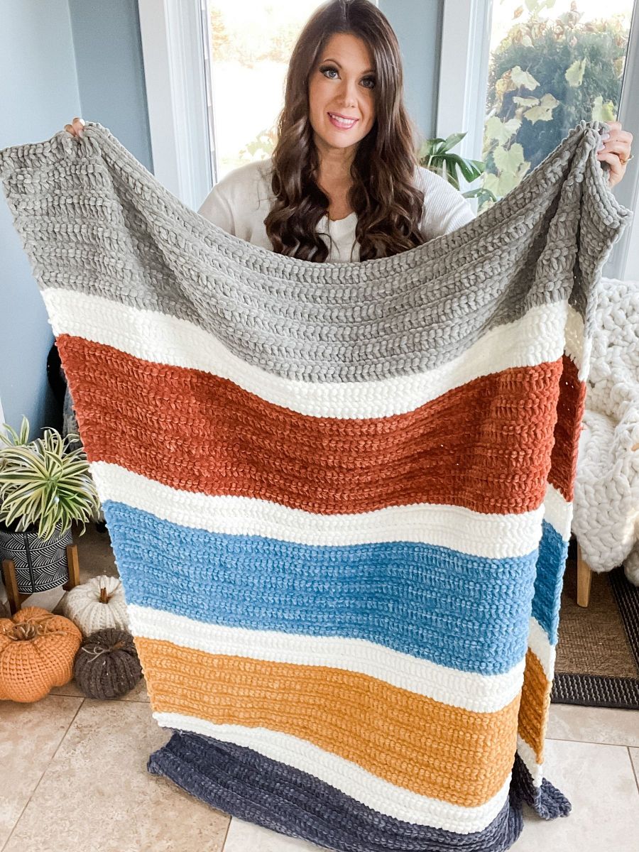 Sweet Snuggles Ribbed Blanket Crochet Pattern product image (4)