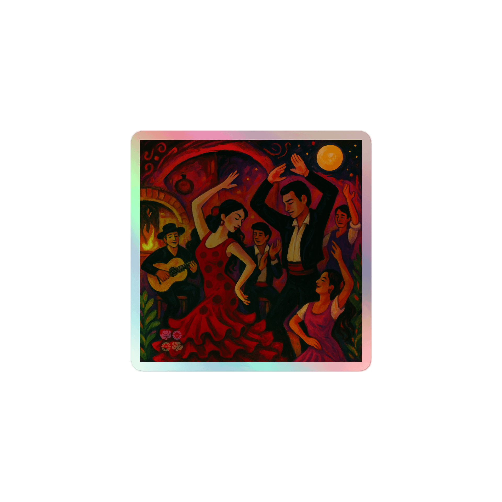 Track 1 – Fiesta en el Corazón | Holographic Sticker product image (1)