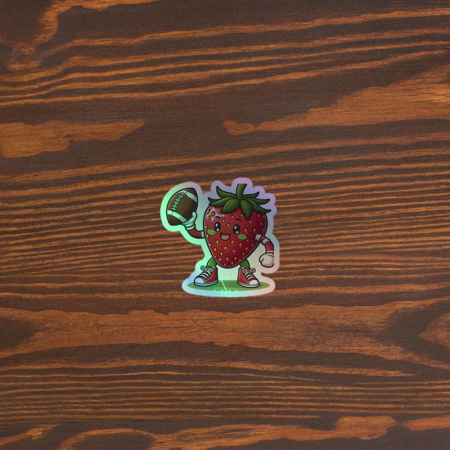 Strawberry Touchdown Holographic Sticker product image (5)