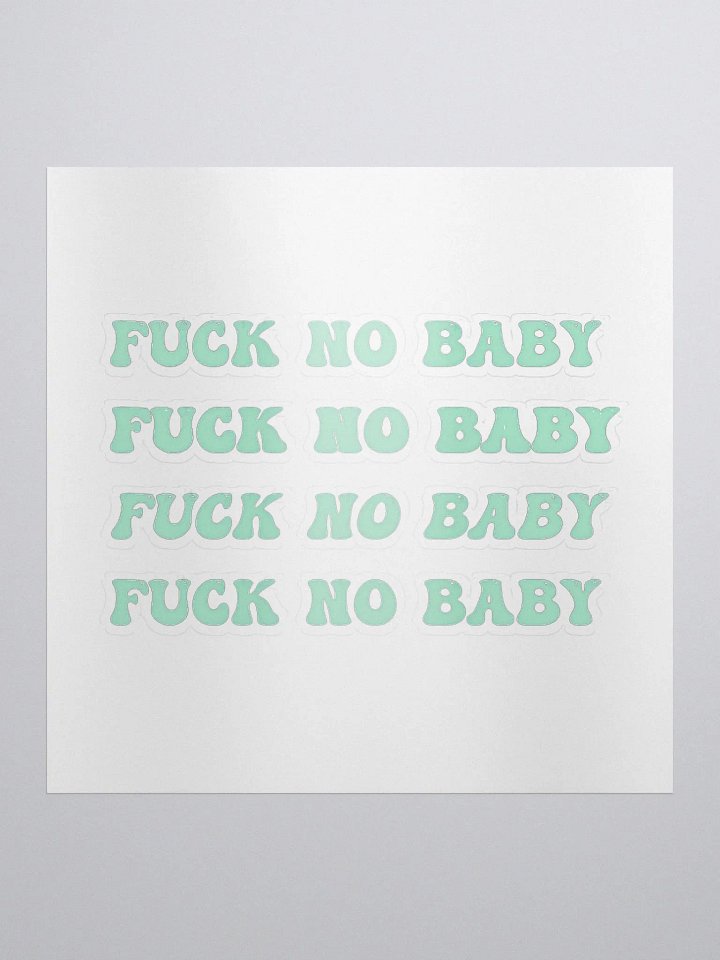 FUCK NO BABY sticker sheet product image (1)