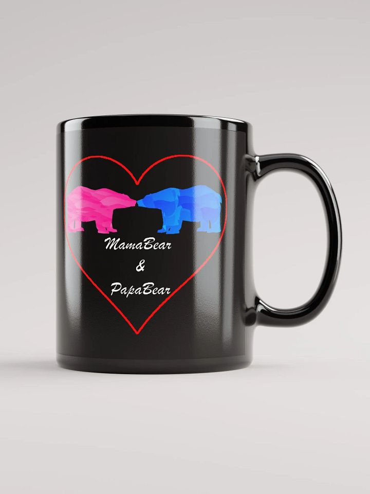 Mama & Papa Bear Black Glossy Mugs product image (2)
