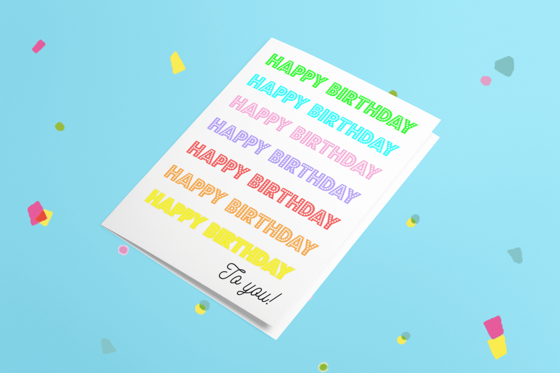 “HPBD to you” card product image (2)