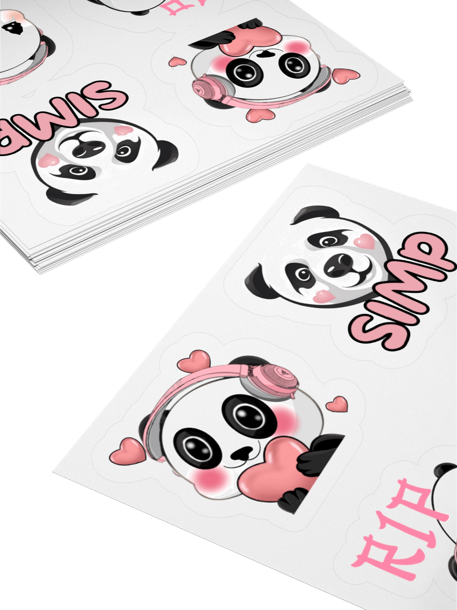 Panda Expressions Kiss Cut Stickers product image (4)
