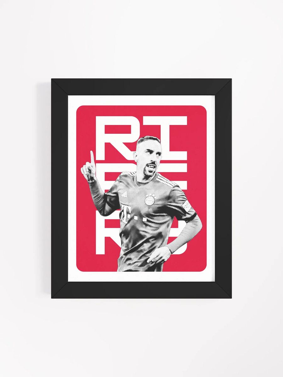 Franck Ribéry BW Bayern Munich Name Art Framed Print product image (2)