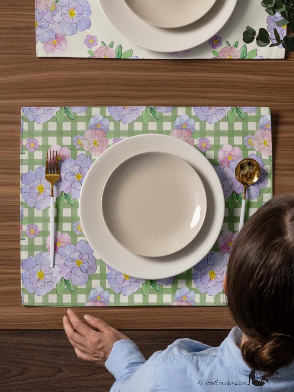 Gingham Blossoms Placemat Set of 4 product image (9)