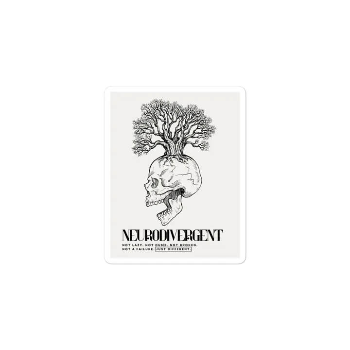 NEURODIVERGENT SKULL die-cut magnet product image (2)