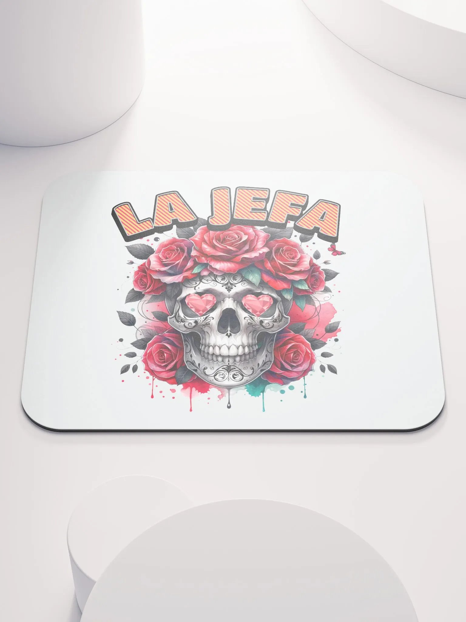 La Jefa Skull The Boss Rose Mouse Pad product image (1)