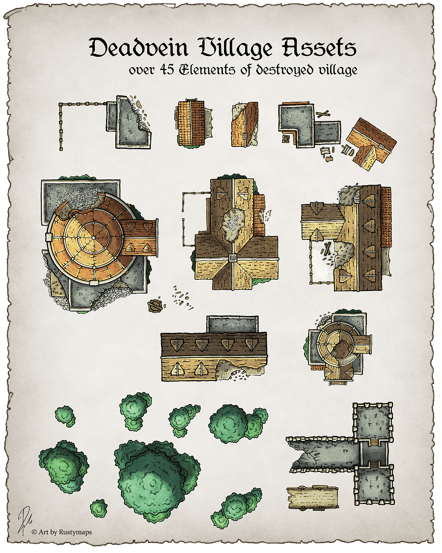 Destroyed Village Assets - Deadvein Village product image (1)