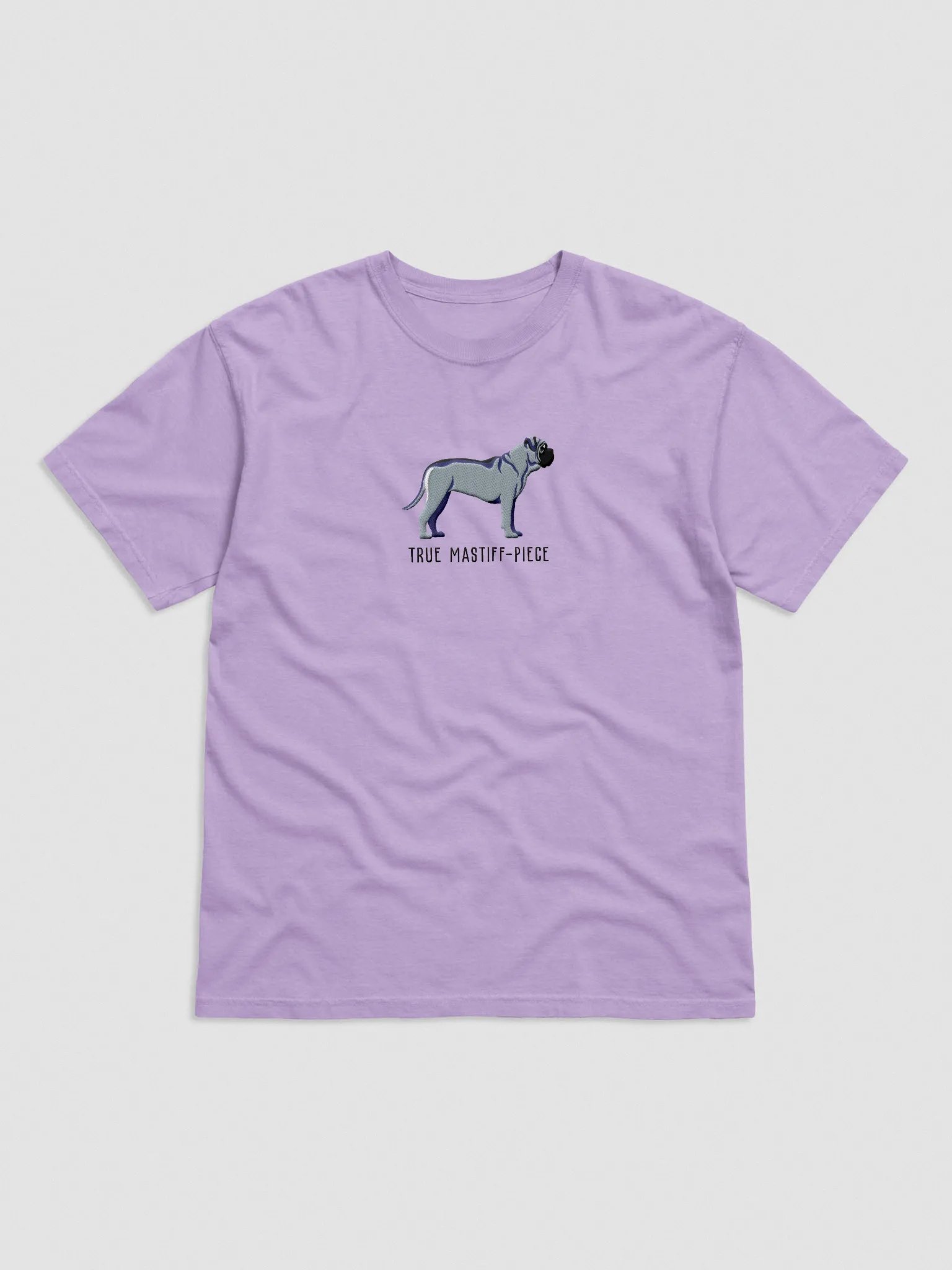 True Mastiff-Piece T-Shirt(Embroidered) of an English Mastiff(Blue) product image (4)